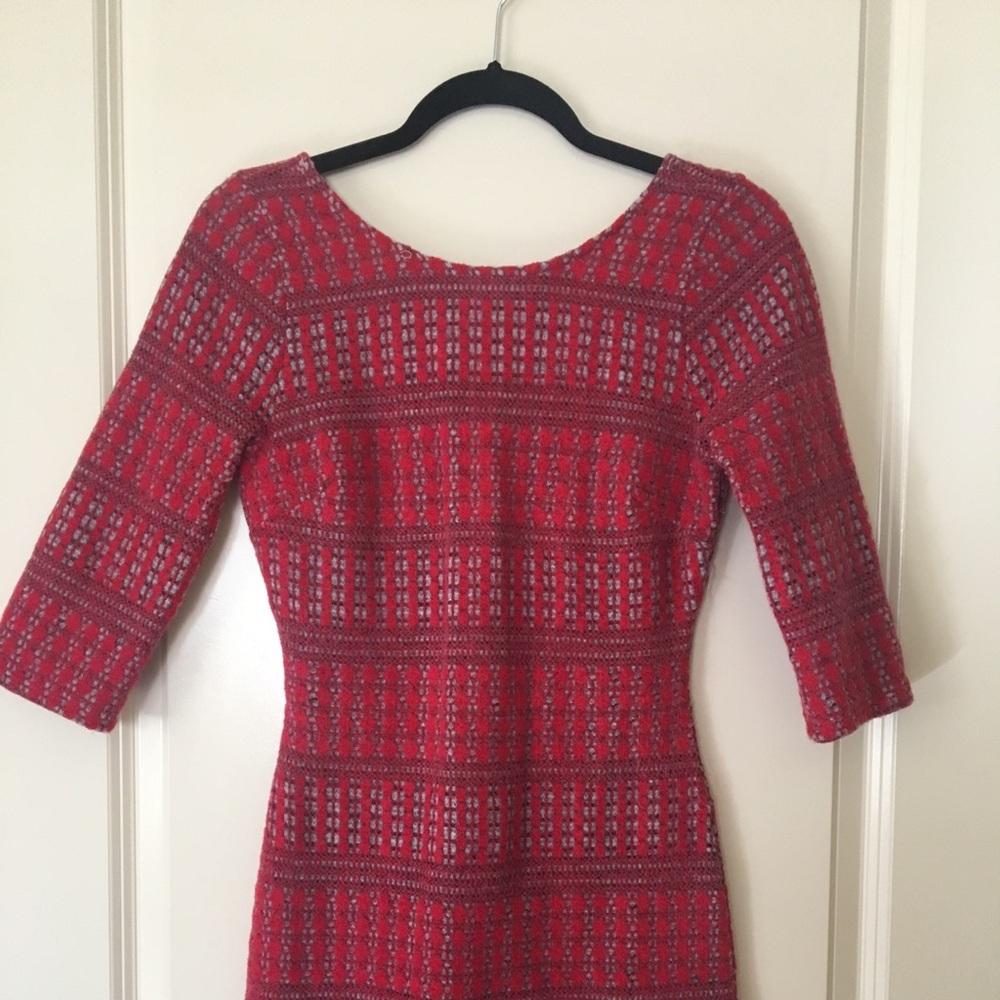 Fab’rik red printed wool dress